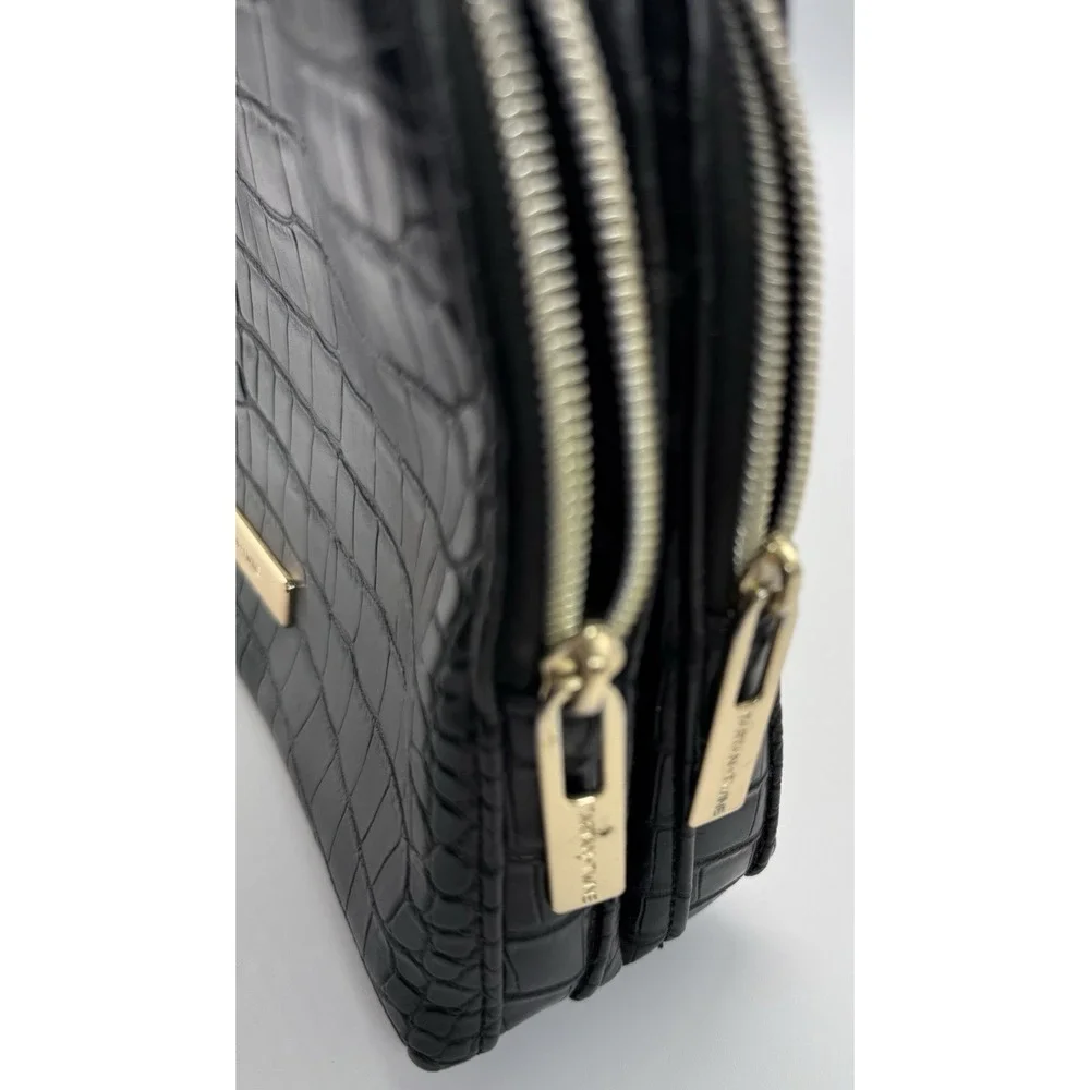 Tartan & Twine Croc Double‎ Zip Cosmetic Bag.